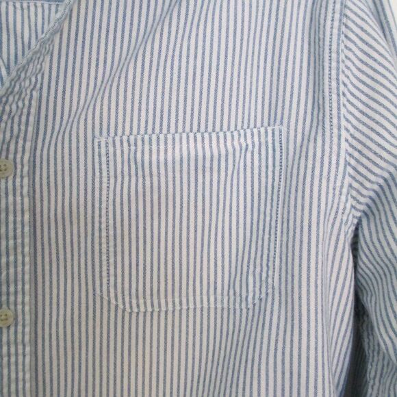 Men's Urban Pipeline Blue and White Striped Button-Down Shirt Size L - Picture 5 of 12